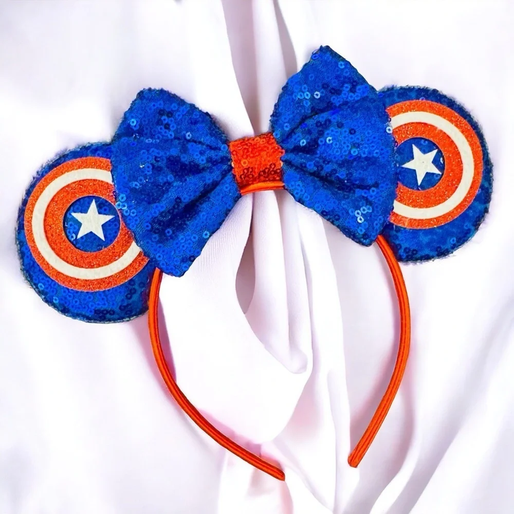 NOT FOR SALE - Captain America Inspired Mouse Ears, Disney Headband, Superhero